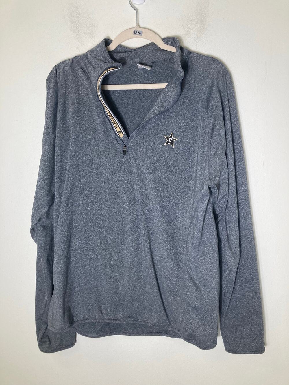 Men's Level Wear Gray Long Sleeve "Vanderbilt" Performance Style Shirt Sz L